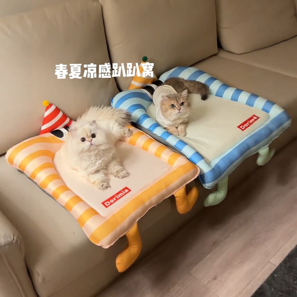 Gato deitado almofada primavera verão legal pet almofada de dormir cama do cão pequeno médio tamanho cão à prova de umid