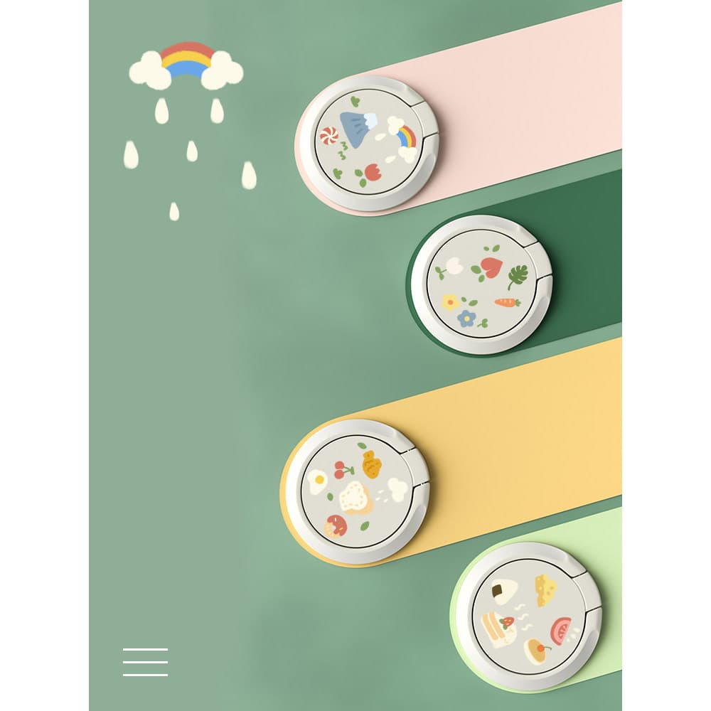 Suporte para celular novo estilo japonês suporte para capa de telefone fivela de anel marfim branco preguiçoso anel pers