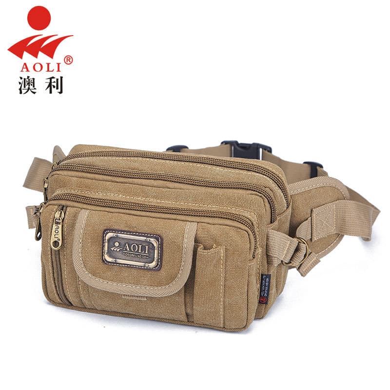 Bolsa de cintura Casual Bolsa registradora de negócios Bolsa mensageiro Bolsa de peito Versão coreana Lona ao ar livre B