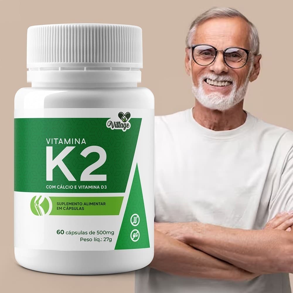 K2 Mk7 Cálcio + vitamina D3 Menaquinona-7  Envio Imediato
