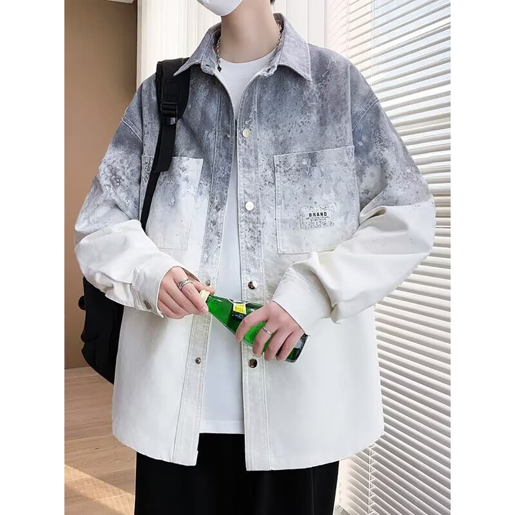 Gradiente Denim jaqueta masculina primavera outono gordura na moda marca camisa jaqueta masculina bonito adolescente est