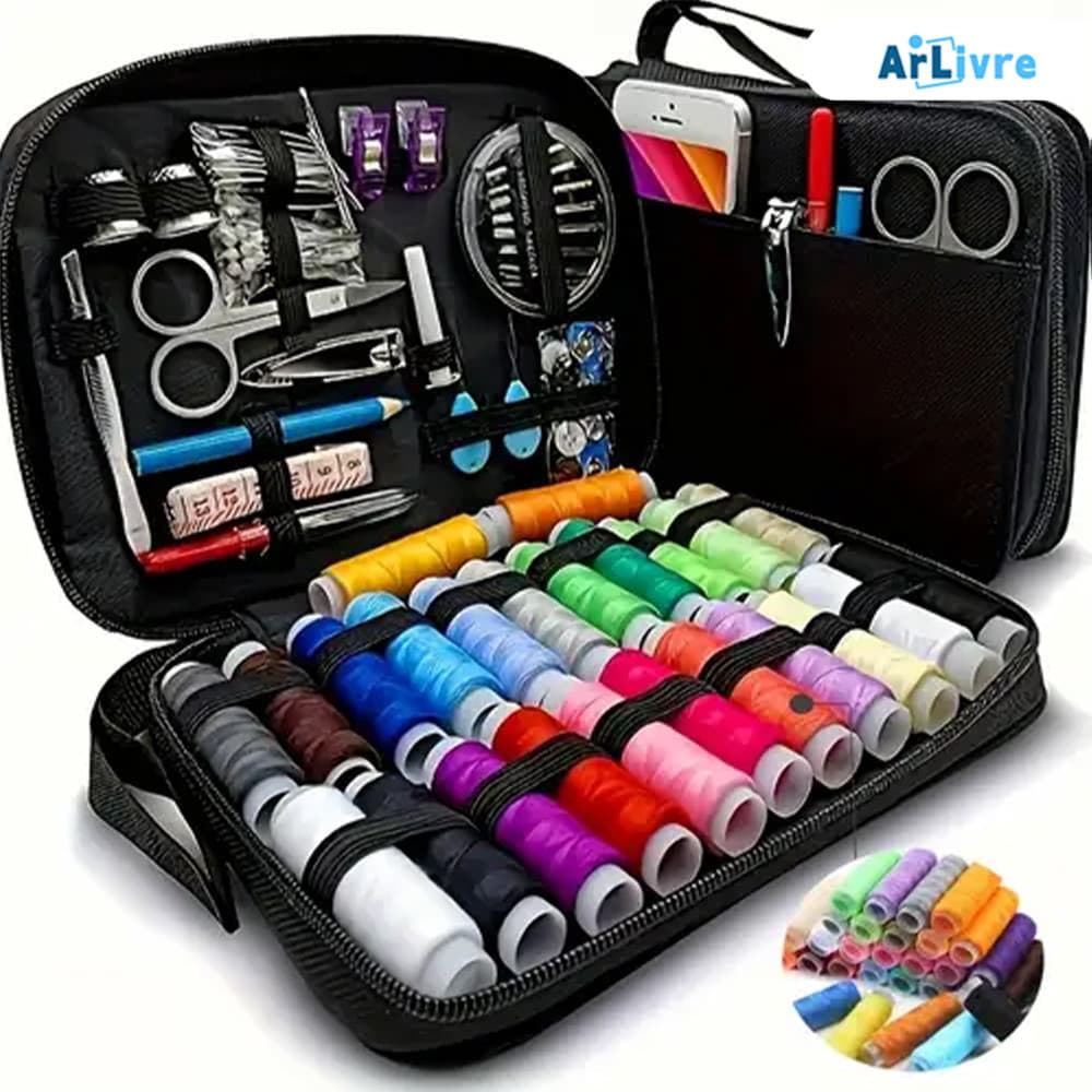Estojo Portátil de Agulhas e Linhas para Costura Manual – Ideal para Viagens e Emergências