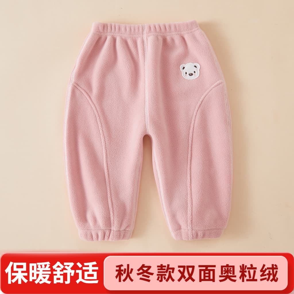 Calças de bebê estilo outono inverno de lã austríaca mais lã exterior Wear masculino feminino bebê inverno calças únicas