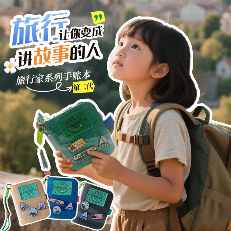 Viajante segunda geração selo coleção livro manual crianças viagem perfurador diário folhas soltas destacável manual reg