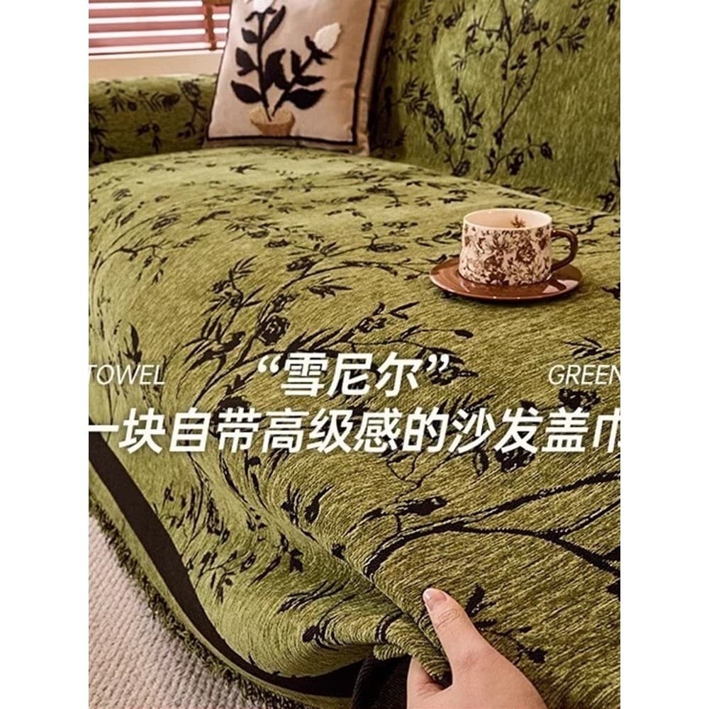 JK Seiko Capa de sofá retrô pano Chenille toalha de sofá de alta qualidade Anti-gato capa de sofá almofada de sofá