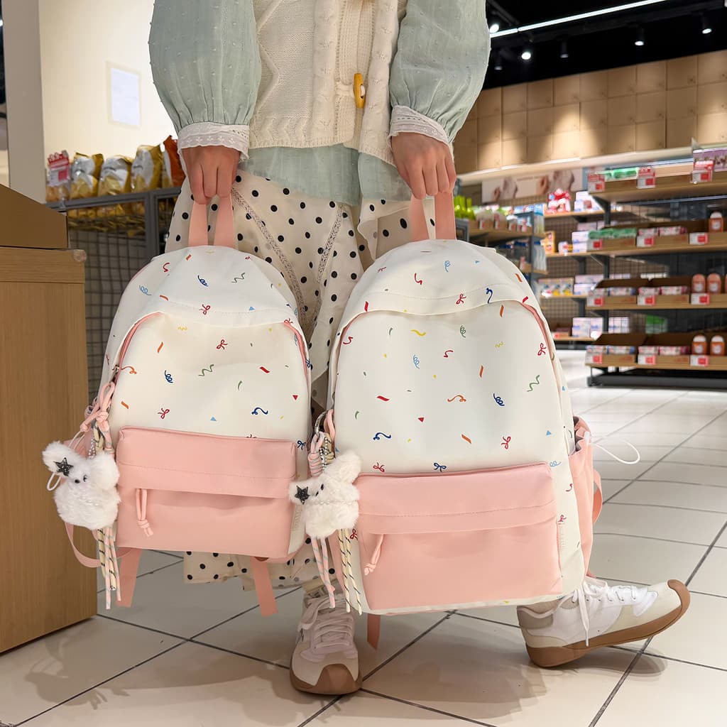 Estudantes do ensino fundamental mochila meninas 2026 novo estilo impresso mochila crianças bonito leve viagem classe su