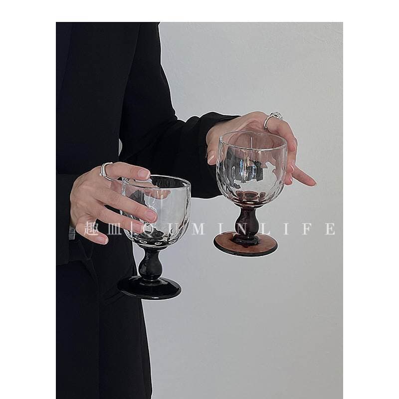 Medieval estilo Retro nicho Design copo de vinho tinto pés curtos vidro simples casa Cocktail vidro restaurante champanh