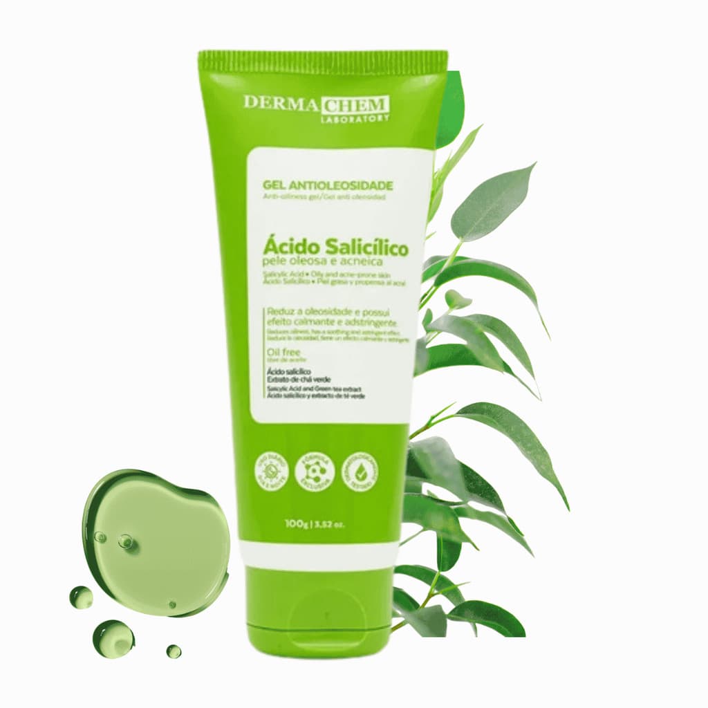 Gel Facial Antioleosidade Dermachem Ácido Salicílico 100g - Skincare - Tratamento Facial - Controle Oleosidade