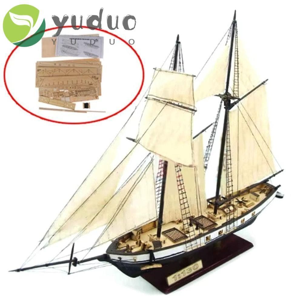 Modelo De Navios YUDUO , Brinquedo De Montagem De Barco À Vela Antigo Em Escala 1 : 100 , Para Decoração De Casa