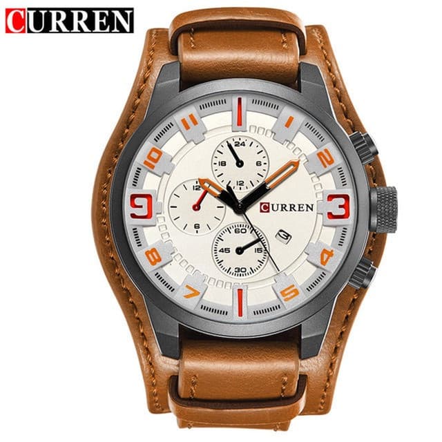 CURREN Relógio Masculino Marca Original Luxo Moda Casual Negócios Quartzo À Prova D'água 8225 X
