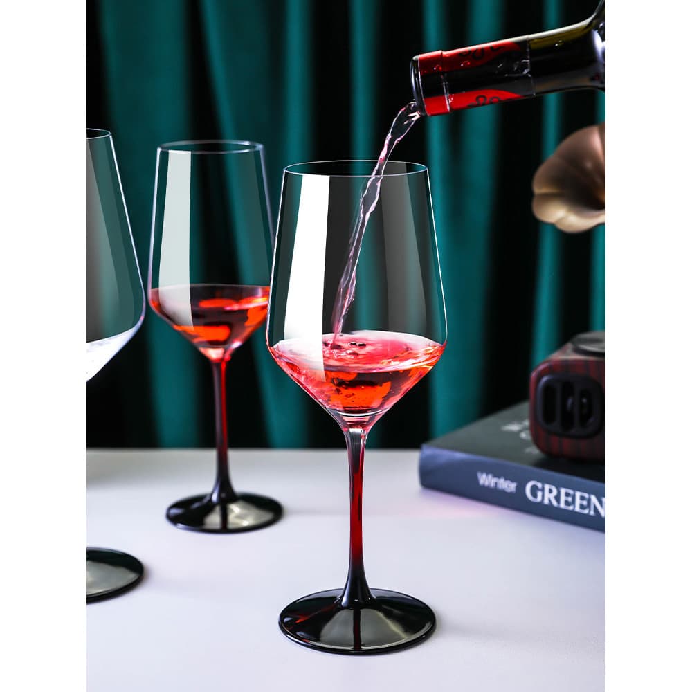 Luz europeia luxo laço vermelho borgonha copo de vinho High-End vidro de cristal copo de vinho tinto taça de vinho domés