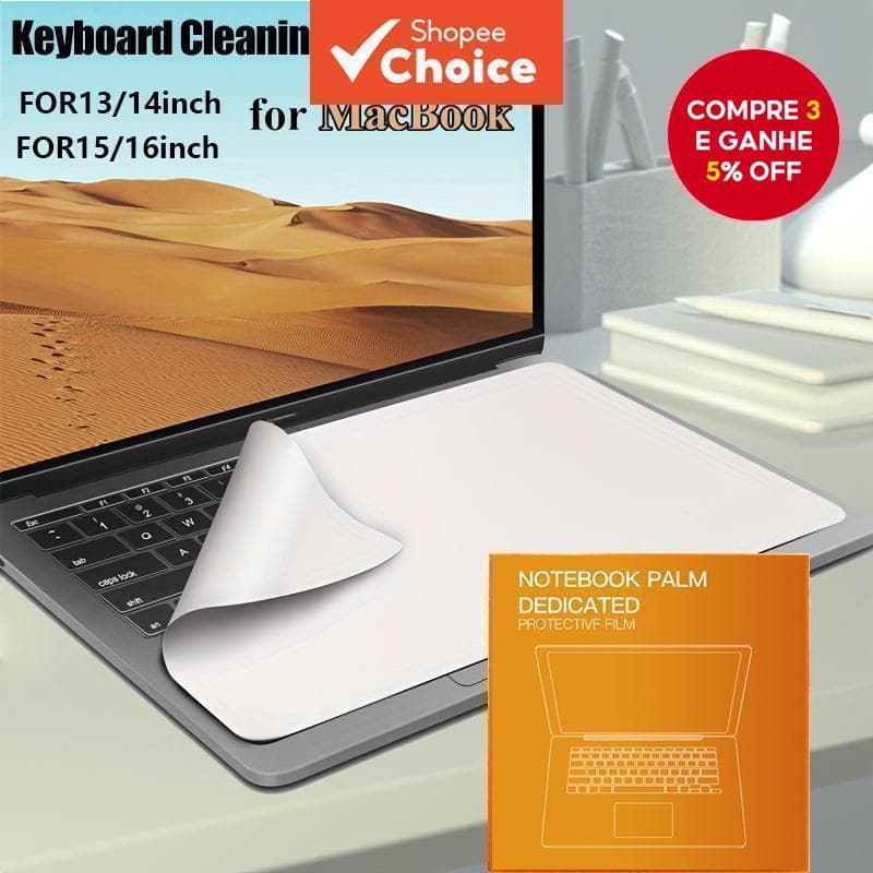 Cobertor Protetor De Palma Para Laptop , Capa Contra Poeira , Filme À Prova De Limpador De Tela Kit De Limpeza De Macboo