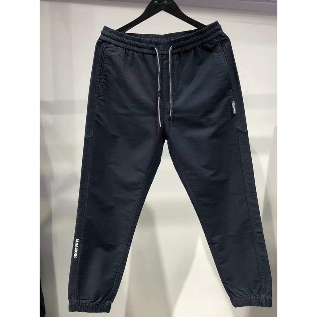 Marca restante único H padrão masculino outono inverno calças casuais calças soltas calças esportivas azul marinho calça