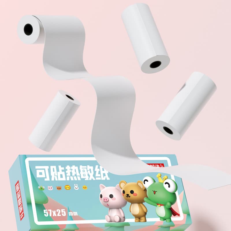 GEEEKPAPA Papel de impressão térmica 5 rolos Câmera Polaroid infantil Impressão dedicada Papel fotográfico Papel térmico