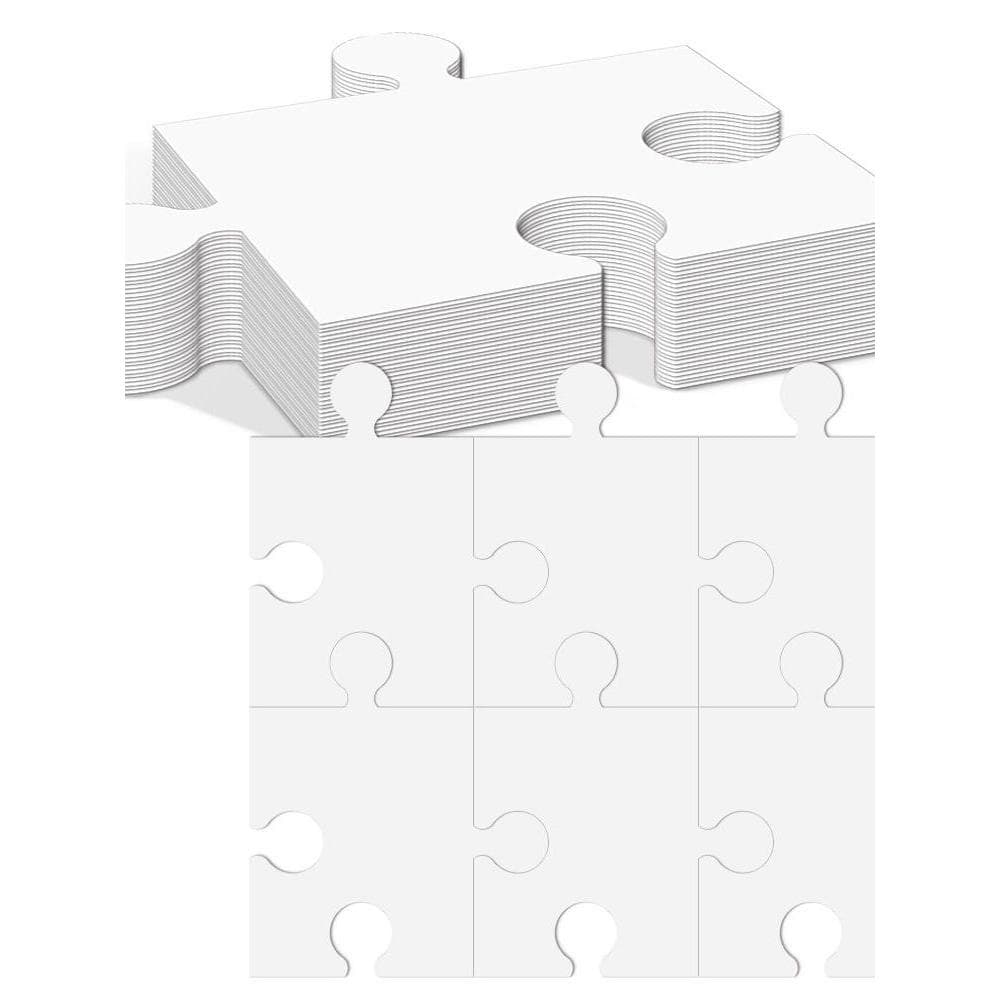 30 folhas de quebra-cabeças de papelão branco em branco podem desenhar quebra-cabeças caseiros em branco papel branco ad