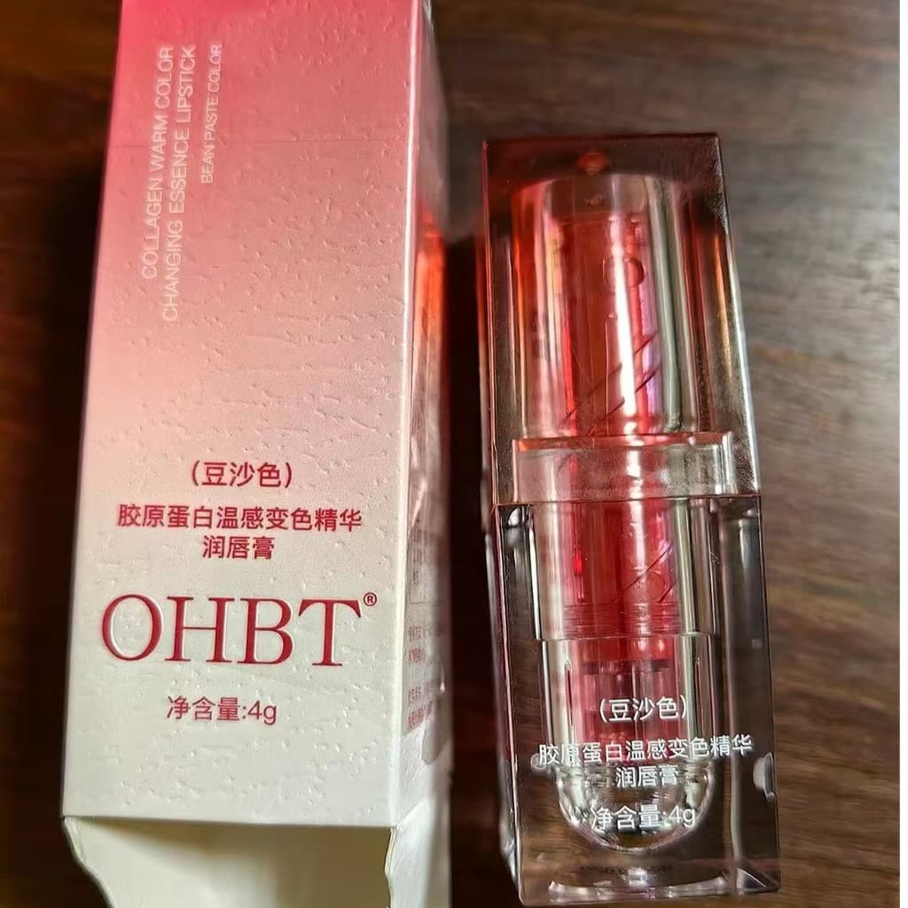 OHBT Bálsamo labial termocrômico Hidratante Hidratante Esfoliante Reparador de linhas labiais leves Anti-secagem