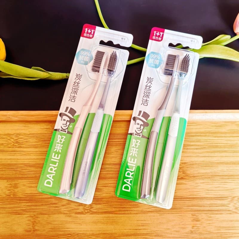 Escova de dentes preta de seda de carbono, limpeza profunda, cabeça pequena, Nano cerdas macias, roupa doméstica para fa
