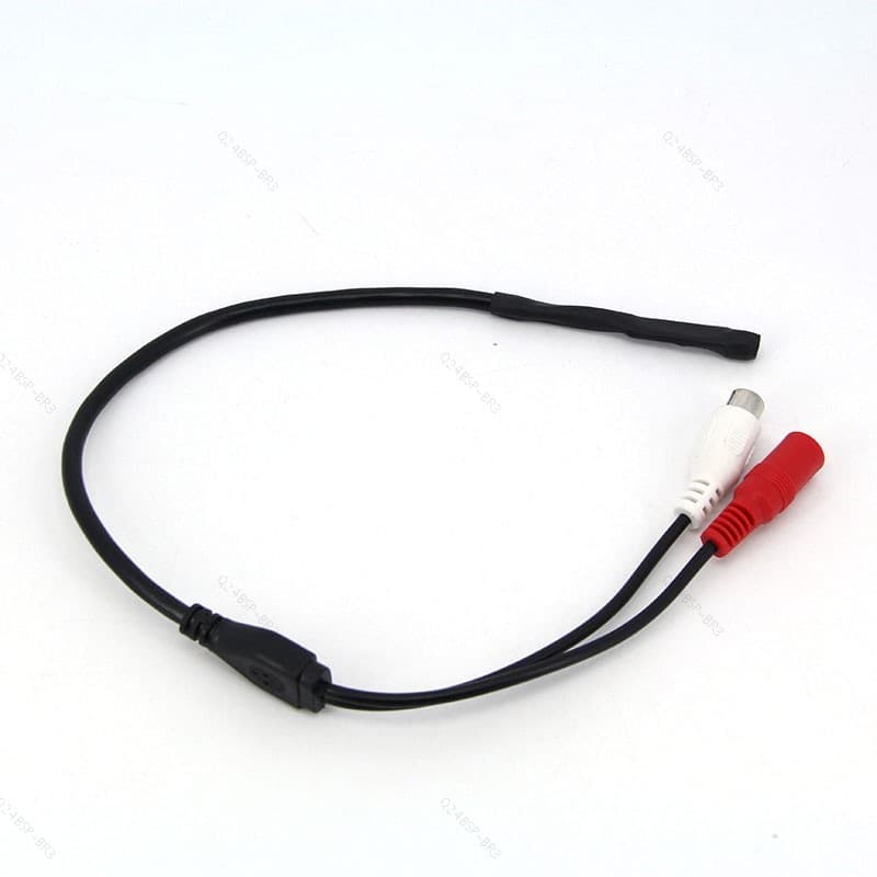 12V Mini Microfone Captador Monitor De Som De Áudio Para RCA DC Fêmea Cabo Conector De Alimentação Cctv Câmera De Vídeo