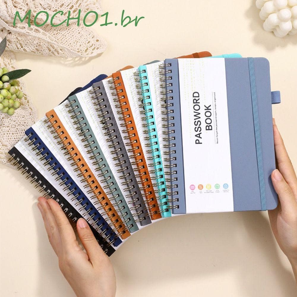 Caderno Protetor De Senha MOCHO1 , Livro De Bobina Com Abas Alfabéticas Proteção De Bolso