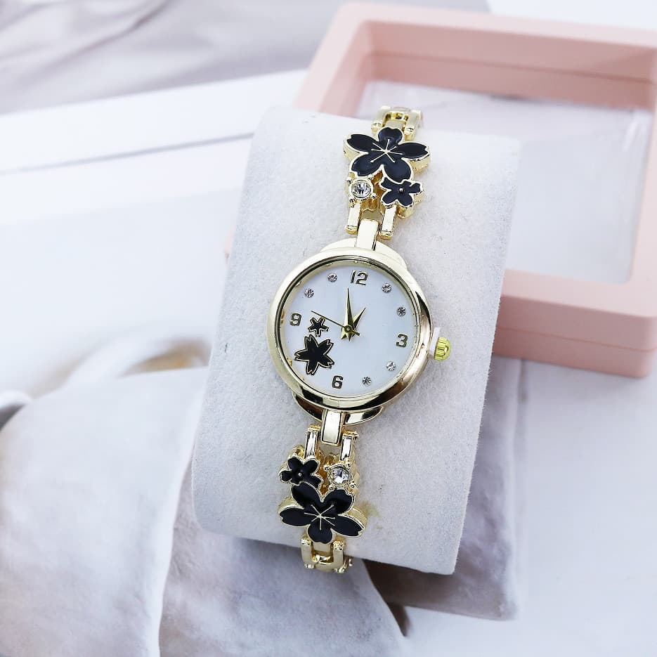 Cross-Border novo estilo flor relógio trevo diamante moda senhoras relógio Digital feminino estudante relógio de quartzo