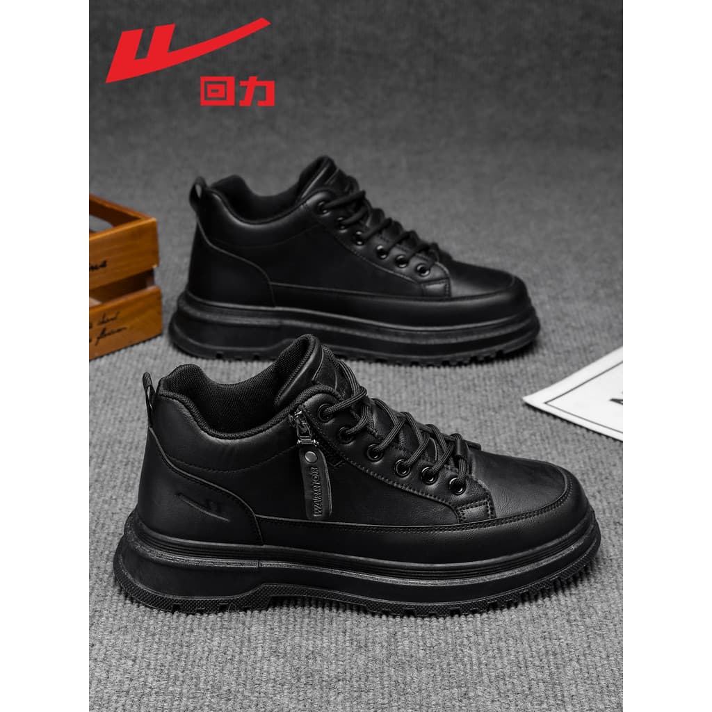 Puxar para trás Martin botas sapatos masculinos 2025 outono novo estilo de sola grossa superfície de couro Casual antide