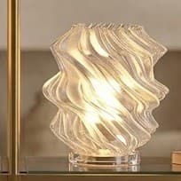 Luminária de Mesa Decorativa em material Ondulado LAF01 Diversas Cores + lampada led 9w