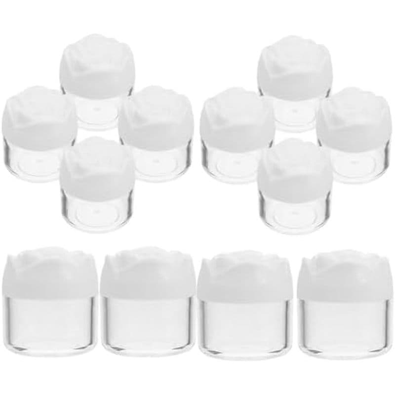 Uonlytech 12pcs 20g Frascos Recarregáveis Para Cuidados Com A Pele Tampa De Flor Rosa Viagens , Recipientes Vazios De Cr