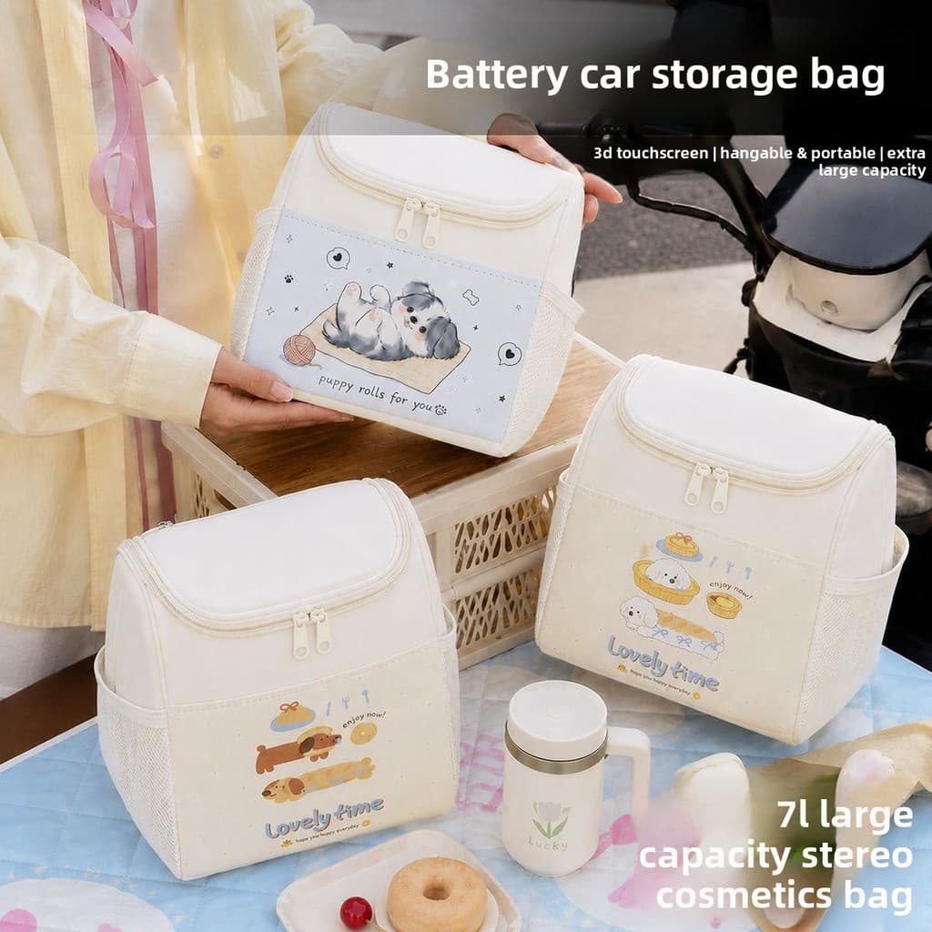 Bolsa de armazenamento frontal para veículo elétrico de grande capacidade, bateria Universal, bolso para pendurar no car