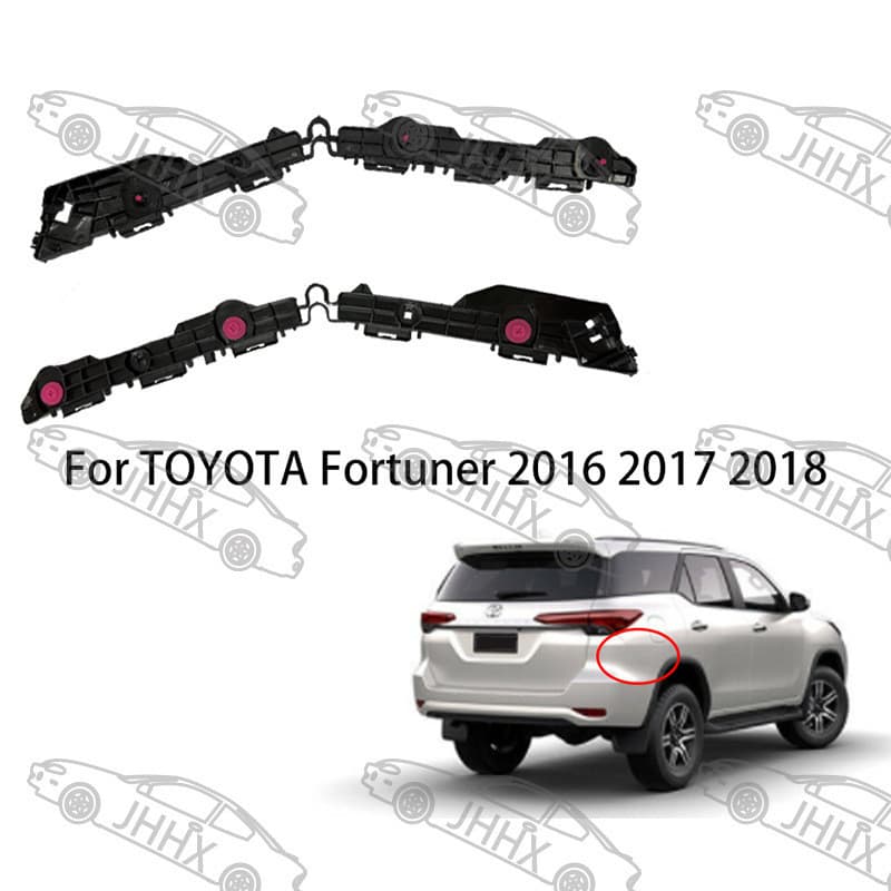 FORTUNER através de 2016 2017 2018 Suporte de fixação do para-choque traseiro Suporte lateral do código do cartão do par