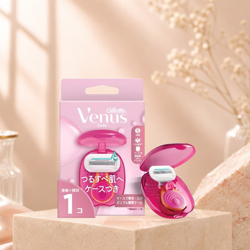 Navalha Feminina Venus Para Pele Sensível (Com Estojo) Unidade Principal + 1 Lâmina De Reposição Lisa E Fofa-Envio