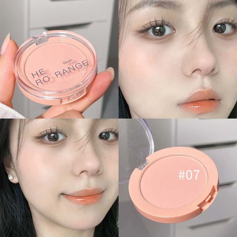 Blush de damasco Nude de baixa tecla Knock on Vitality Natural ~ Blush de baixa saturação fosco iluminador expansível Ro