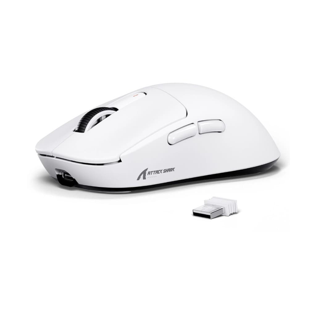 Mouse Gamer X3 Attack Shark 26000dpi Paw3395 Branco