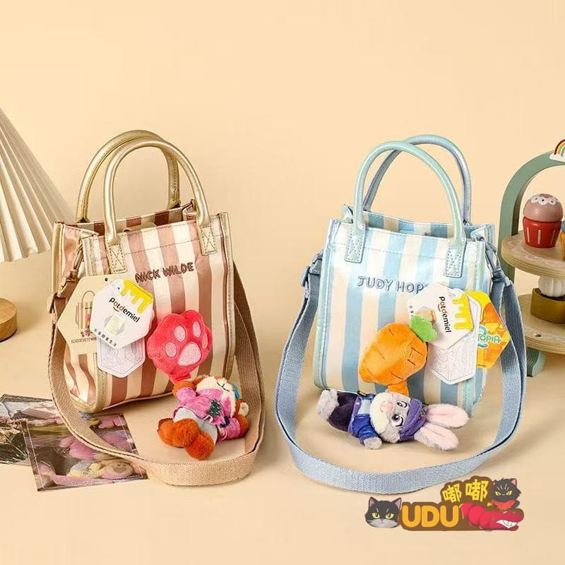 Autêntica Bolsa de Mão Balão Judy Zootopia, Bolsa de Pelúcia Fofa do Nick Fox, Bolsa Versátil e Elegante para Meninas, A