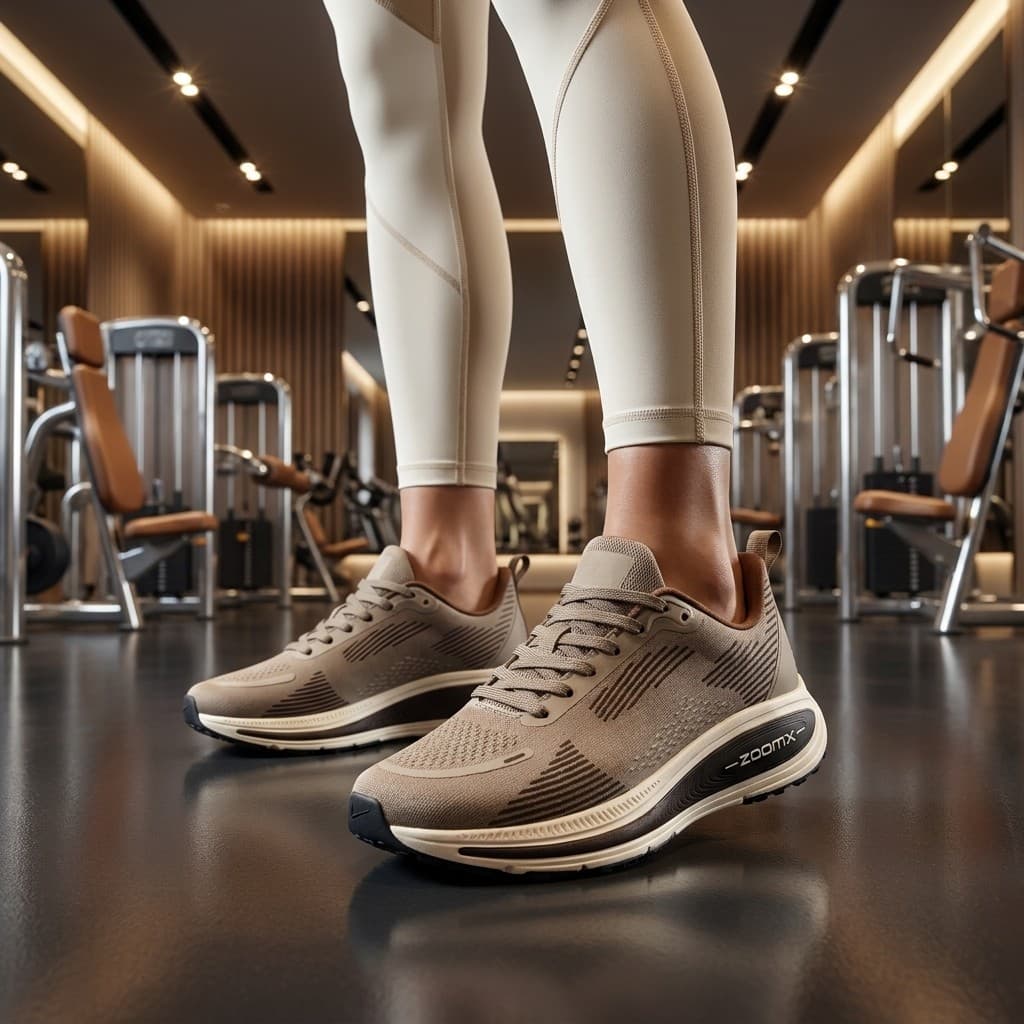 Tênis Para Corrida Academia Esportivo Marrom Feminino Masculino Confortável Caminhada Leve