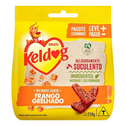 Bifinho Super Premium Keldog Kelco Sabor Frango Grelhado 250 Gr