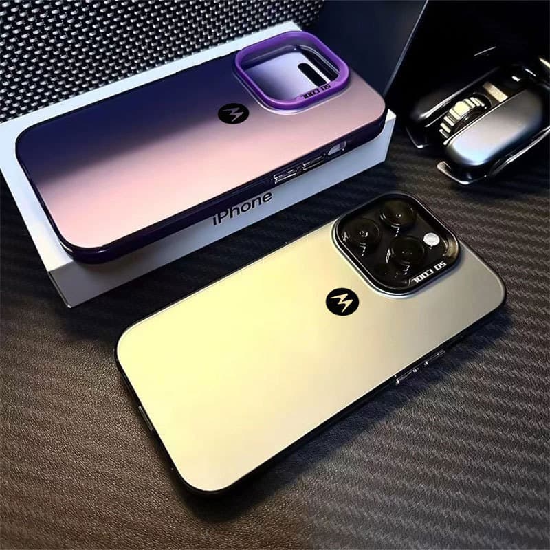 Capinha de Logo Luxo Minimalista Para Motorola Moto G54 G22 G24 G84 G34 Capa De Telefone Anti impacto Case
