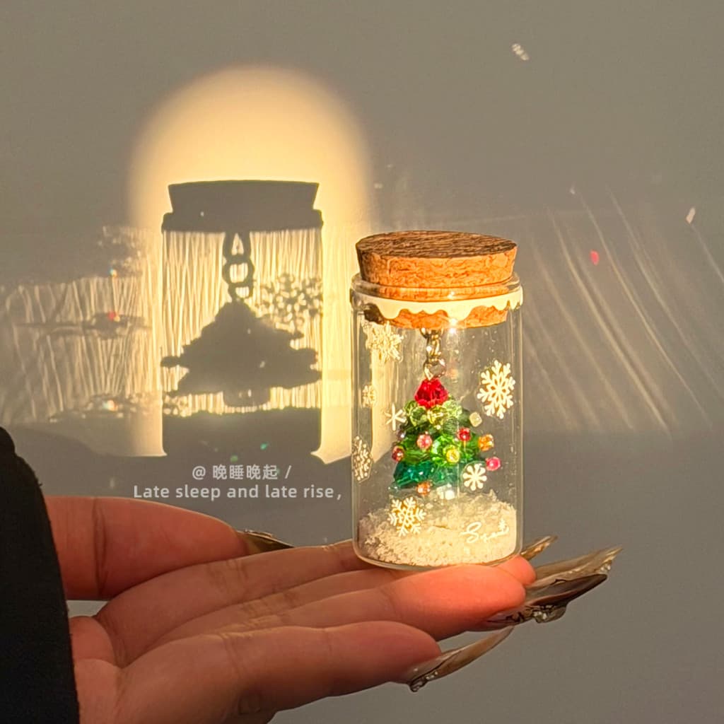 Árvore de natal jarra de vidro ornamentos decoração de mesa de alto valor coisas boas atmosfera pequenos ornamentos cria