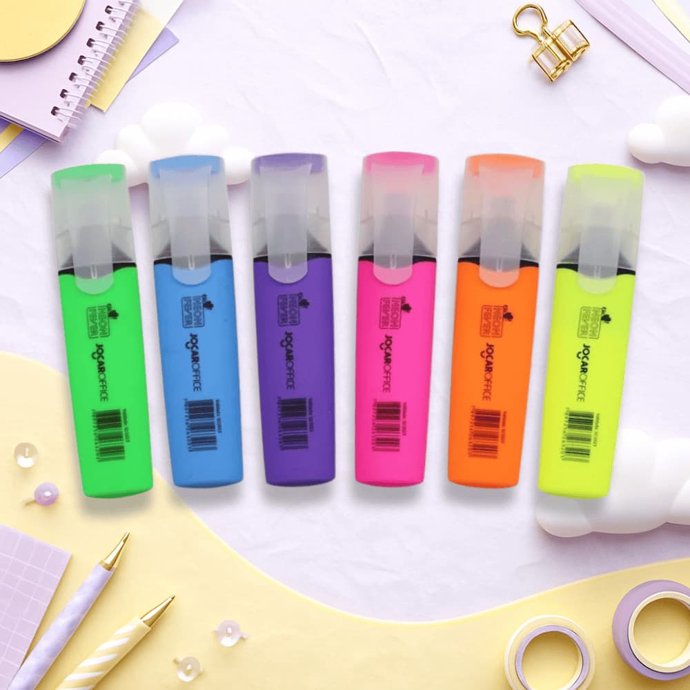 Marca Texto Neon Fever | Cores Sortidas | Jocar Office
