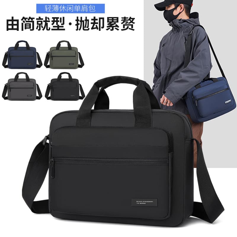 Bolsa de ombro de negócios bolsa masculina Oxford pano saco do mensageiro maleta grande capacidade multifuncional mochil