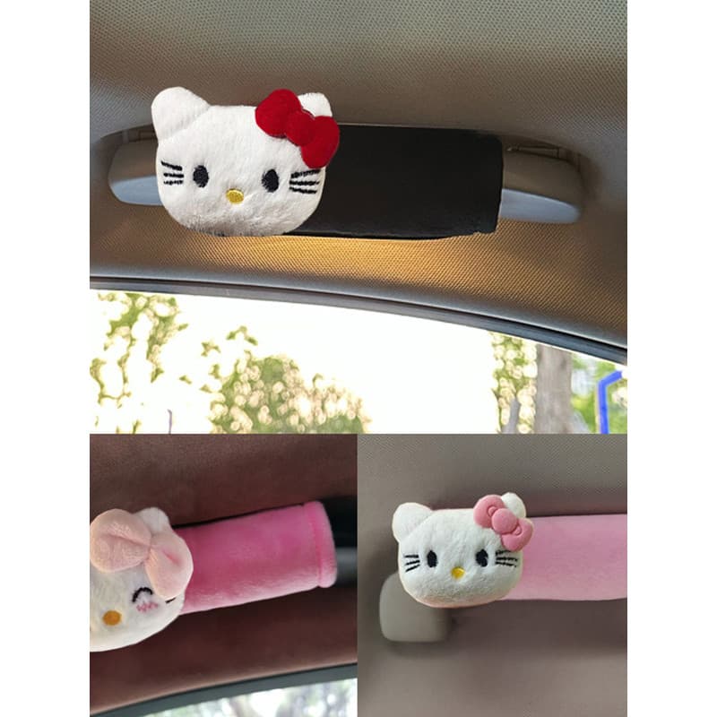 Acessórios interiores do carro bonito dos desenhos animados gatinho gato capa de freio de mão interior maçaneta da porta