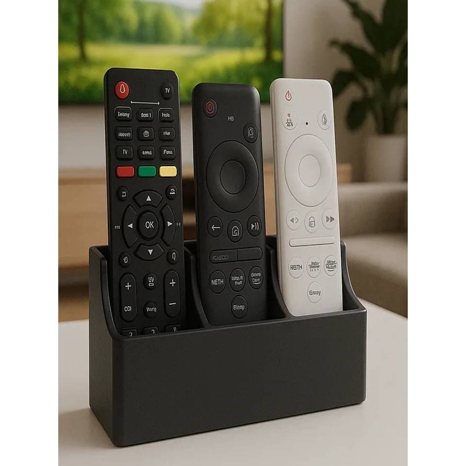 Porta Controle Remoto Organizador 3 Divisórias TV Ar Condicionado Mesa