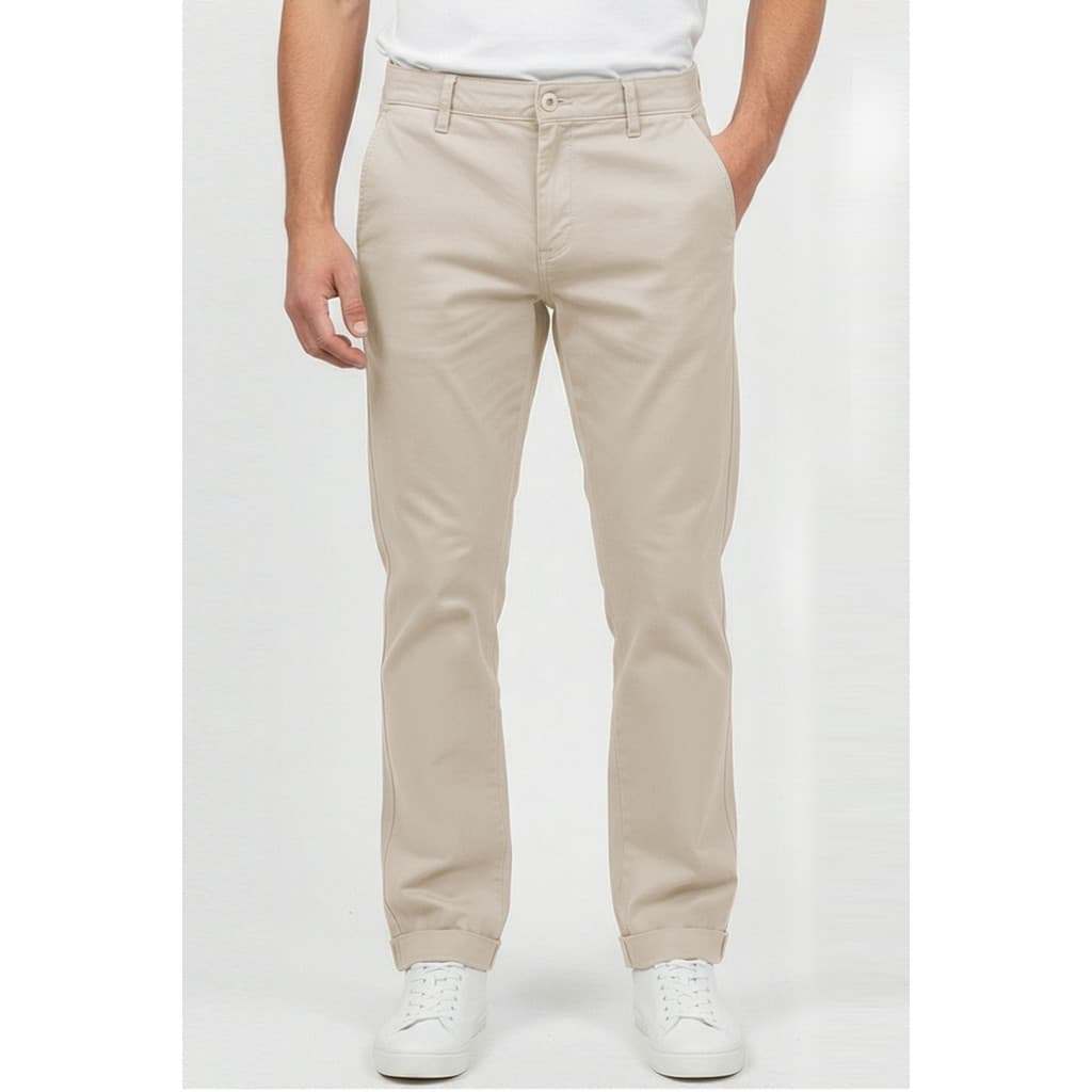 Calça Sarja Masculina Confortável Polo Wear Caqui