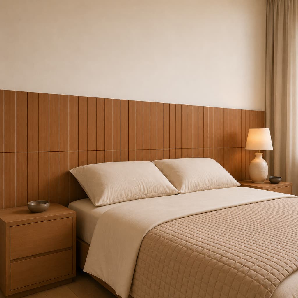 Kit Placas de Cabeceira Premium em MDF Para Cama de Solteiro Casal King Autoculante