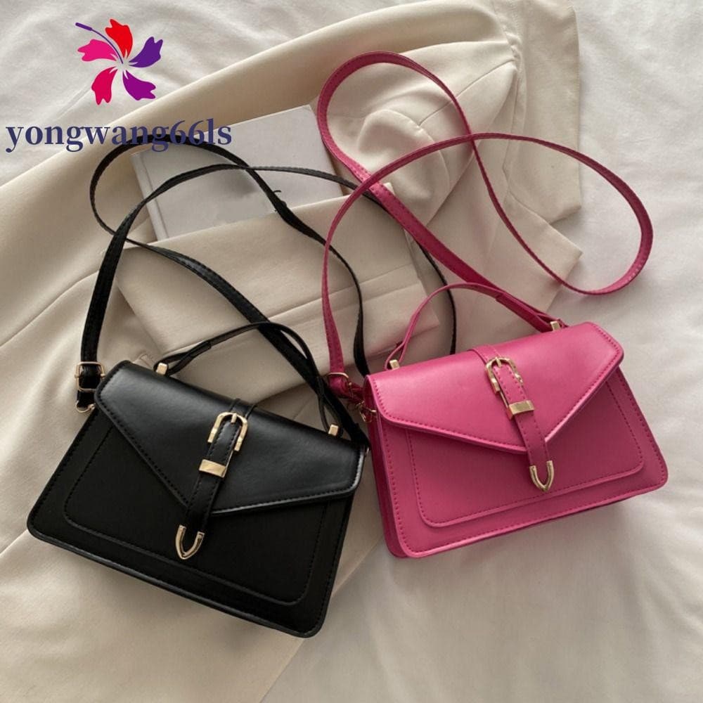 Bolsa De Ombro Versátil YONGWANG , Crossbody Minimalista De Couro PU Portátil , Estilo Coreano