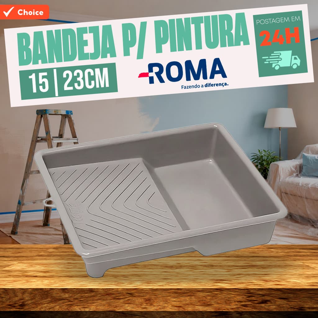 Bandeja de Pintura Roma 15cm e 23cm Pequena Grande Profissional