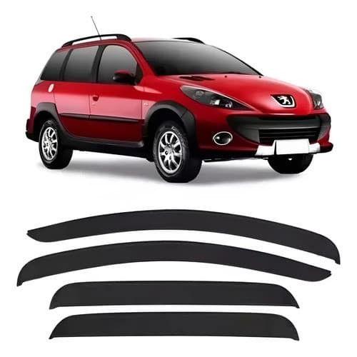Calha De Chuva Acrilica Fumê 207 Sw Todos 4 Portas