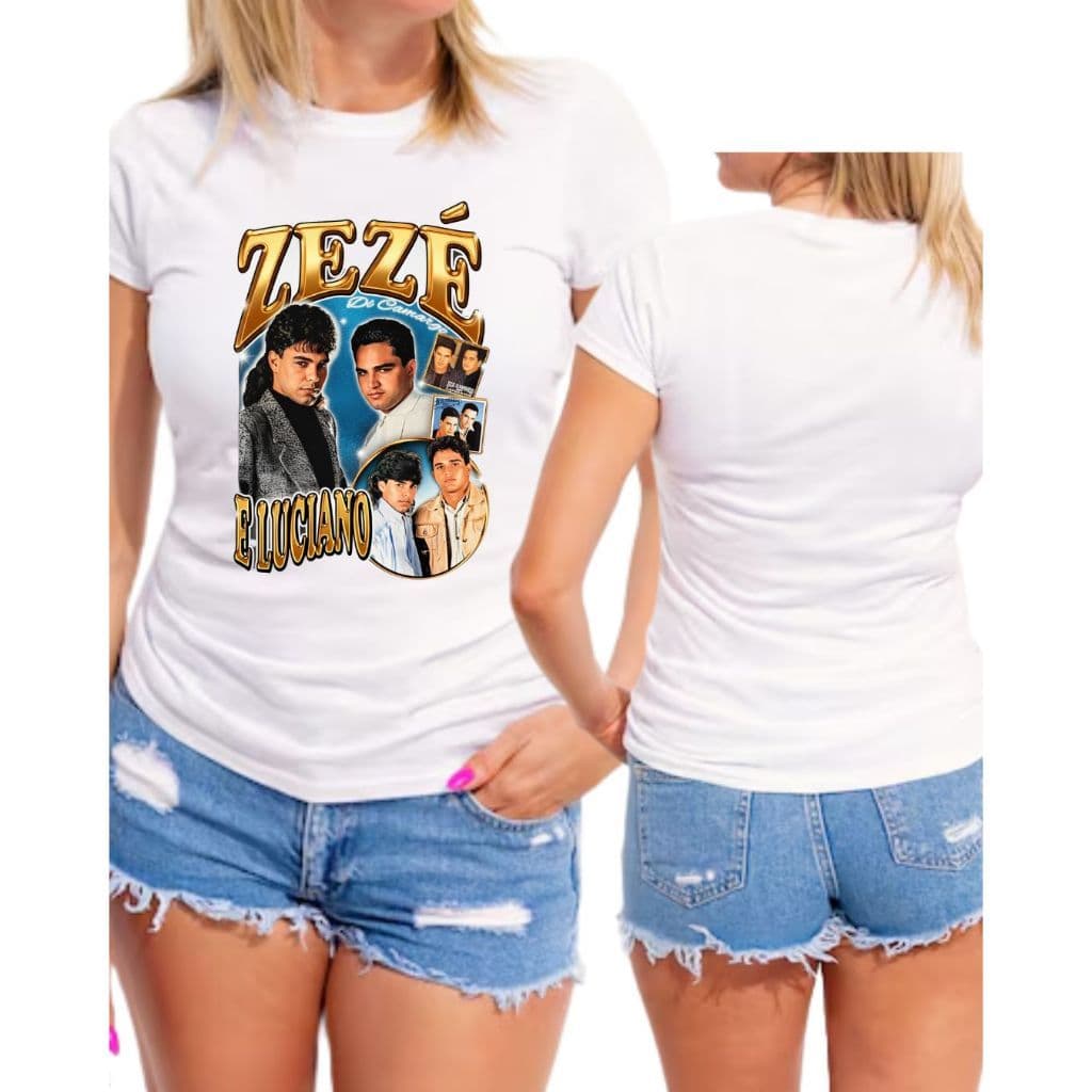 Camiseta ZEZÉ DE CAMARGO E LUCIANO camisa zezé de camargo blusa zeze tshirt cantor