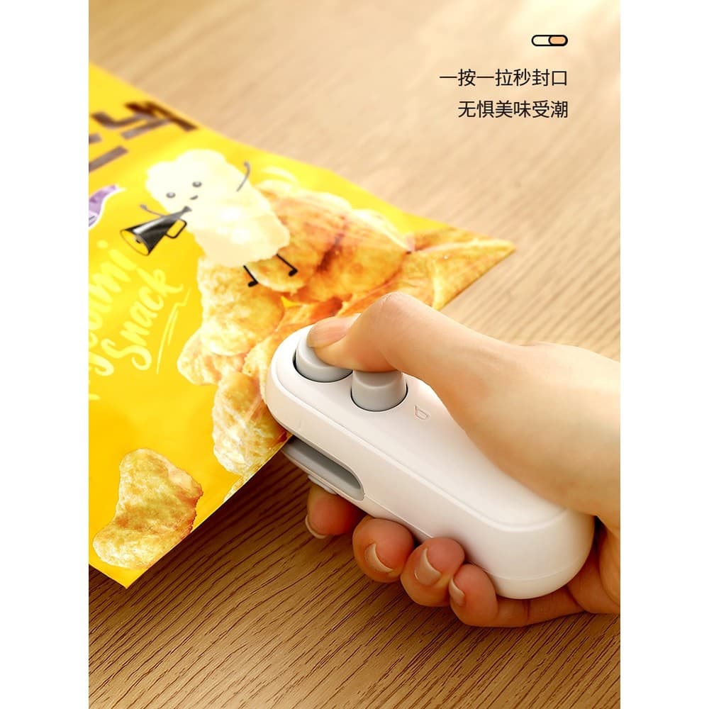 Máquina de selagem japonesa ferramenta útil pequena casa mini saco plástico portátil mini lanche embalagem saco alimento