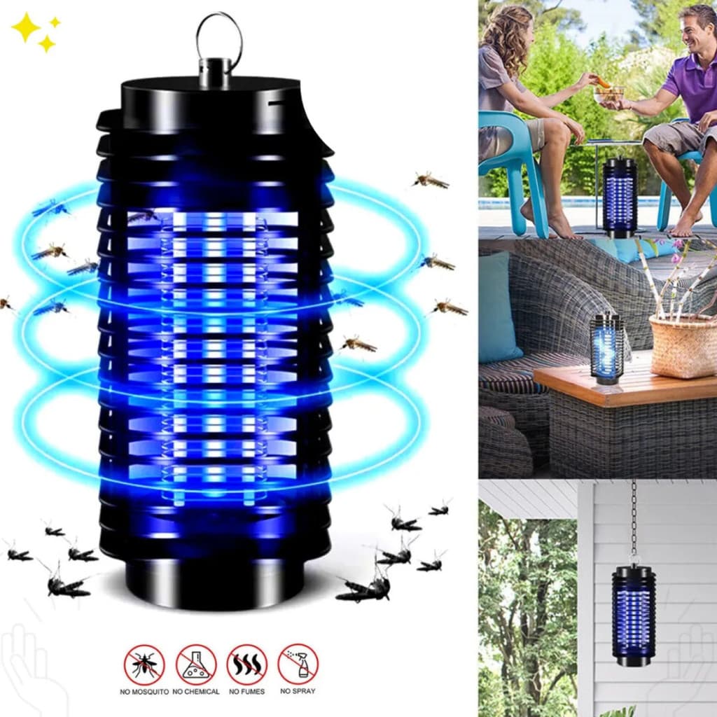 Mata Mosquito Insetos Armadilha Elétrica Usb Repelente Com Luz Led UV