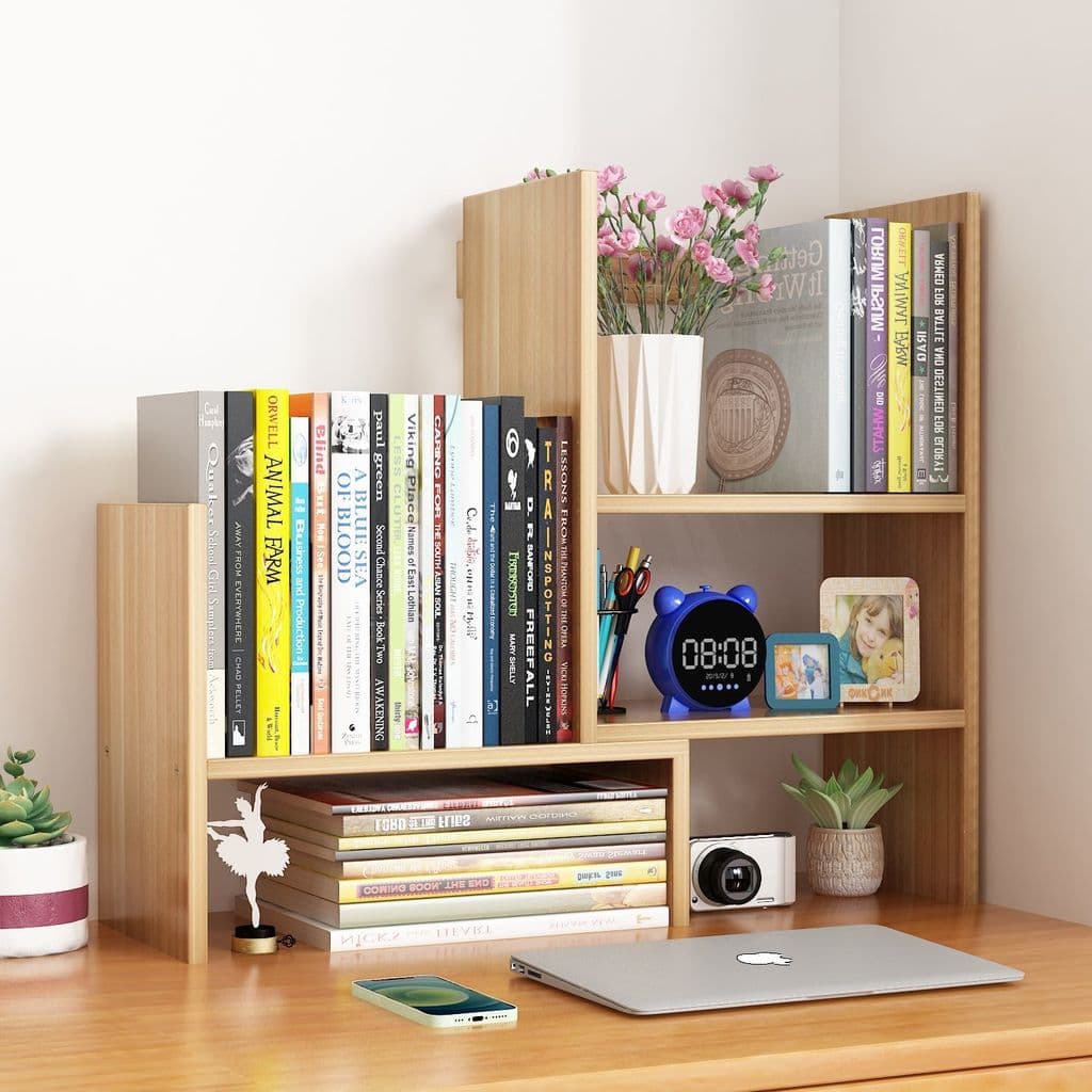 [Coleção 2567 pessoas] Estante de mesa Prateleira de mesa Mesa simples Mesa multicamadas para armazenamento de estudante